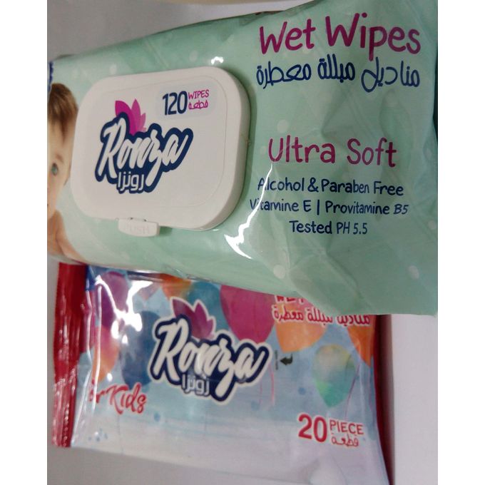 wet wipes for kids - 120 pcs- 1 package   20 pcs - 6 packs