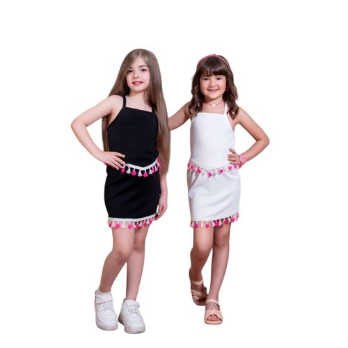 2-piece girls' set of hand-made tassels, suitable for ages 5 to 10 years