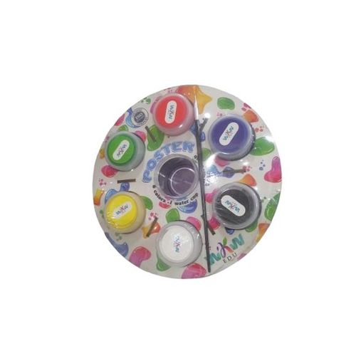 ألوان مائية بستة ألوان للتلوين والمواهب + فرشاة رسم