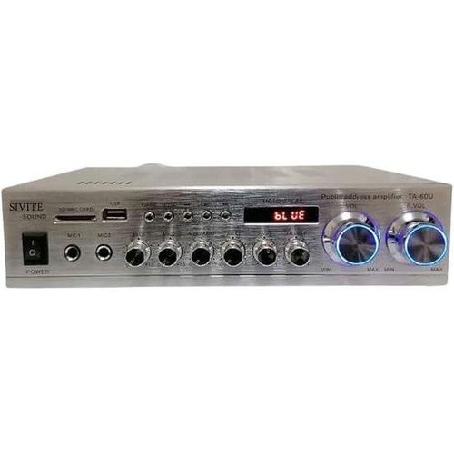 AMPLIFIER 60U جهاز تشغيل بلوتوث مكبر صوت إنتر يعمل علي جميع تشغيل سماعات الحائط والالسقف ييعمل في المول والكافيه