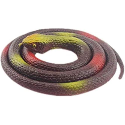 Simulation rubber snake toy animals model funny scary snake kids gag toys jokes toys halloween prop for decor-multi size