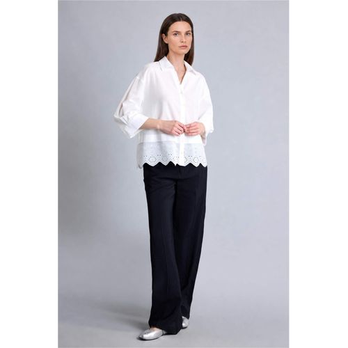 Relax Fit Voile Long Sleeve White Shirt