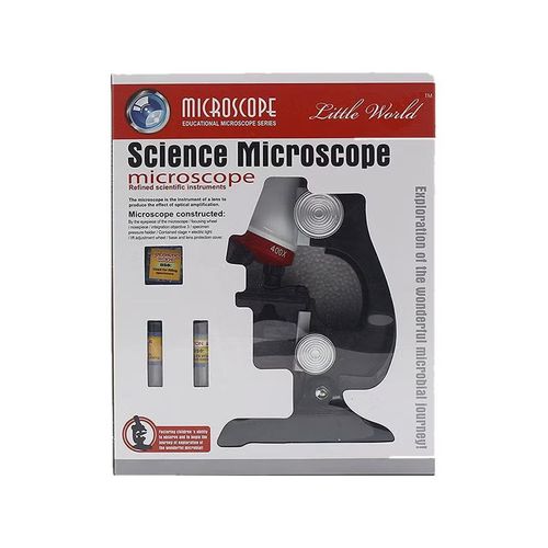 Children Microscope Kit With Light Science Magnifier Educational Kids Toy 24x9x20cm