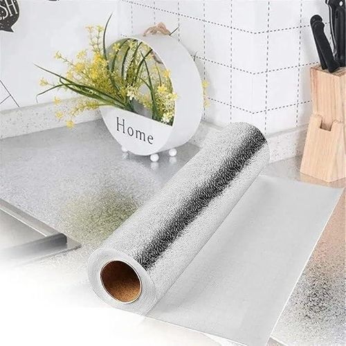 Kitchen Aluminum Foil Roll Self Adhesive Silver Oil Proof