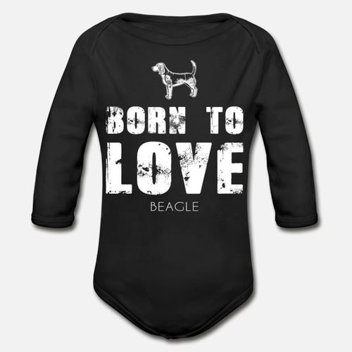 Beagle Organic Long Sleeve Baby Bodysuit