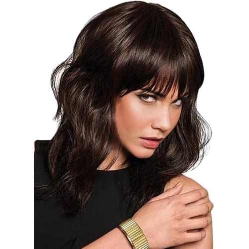 Synthetic Hair Wig Short Wavy In Brown Colour