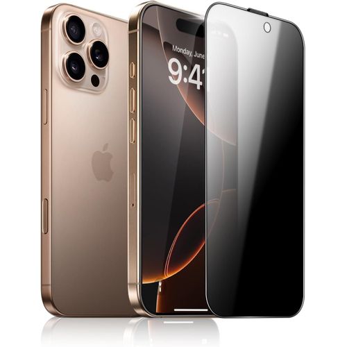 واقي شاشة لأجهزة ابل ايفون 16 برو ماكس مصنوع من الزجاج مع خاصية حماية الخصوصية