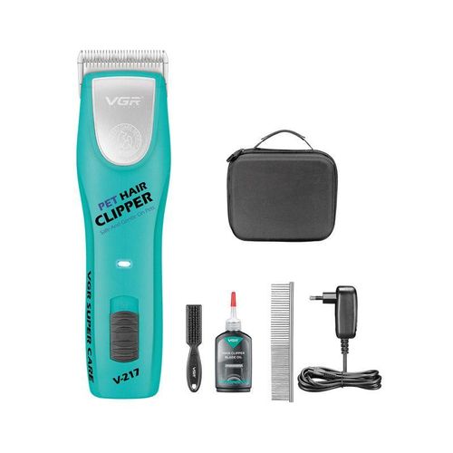 VGR-V217 Professional Pet Hair Clipper Ceramic Blade Quiet Animal Grooming Machine for Dogs and Cats