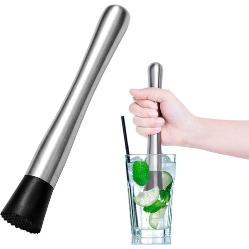 Cocktail Muddler Muddler Stainless Steel Cocktail Muddler Cocktail Muddler Muddler Stainless Steel Cocktail Hammer for Debugging Cocktails and Juices