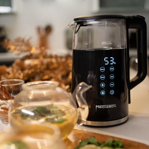 Glass Digital Kettle 1.7L – PUREX – with Temperature Selection Display – MT-KDP005