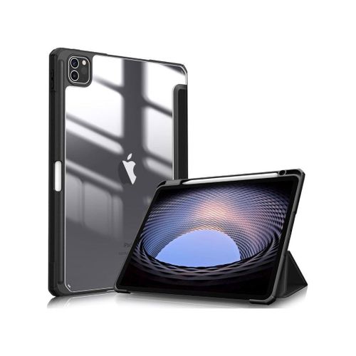 New Compatible with iPad Pro 13 - 2025 8th Generation M5 with Built-in Pencil Holder for iPad Pro 13 Case with Hard Clear Back Shell Support Pencil Pro Pencil USB-C Auto WakeSleepBLACK