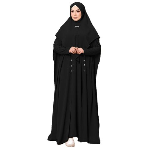 Edna Royal crepe material Consists of 3 pieces , Model 8225 , Black