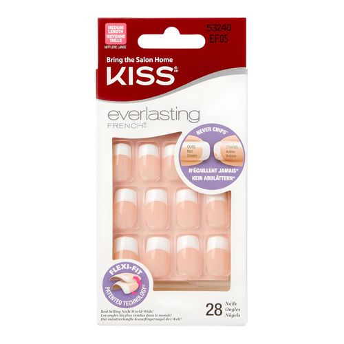 Kiss, Everlasting, French, Ready-To-Wear Gel, EF05C, 28 Nails