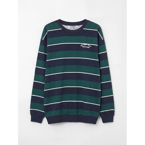 Striped Crew-Neck Sweatshirt For Boys.