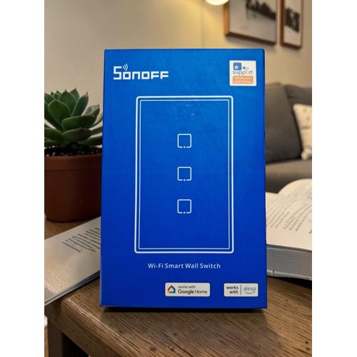 Smart switch, 3 lines, black
