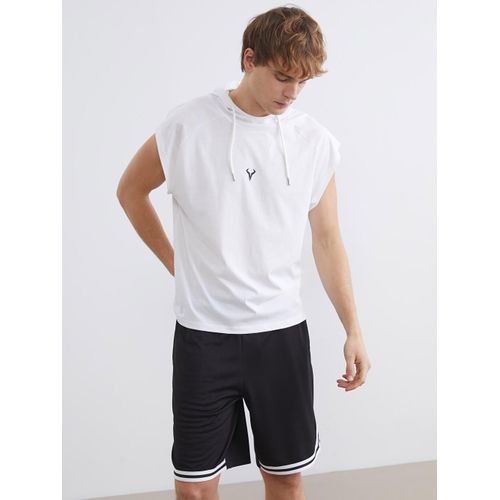 Hooded Sleeveless Man Athletic Tank Top