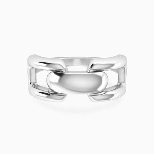 Interlinked Forms Ring in Silver