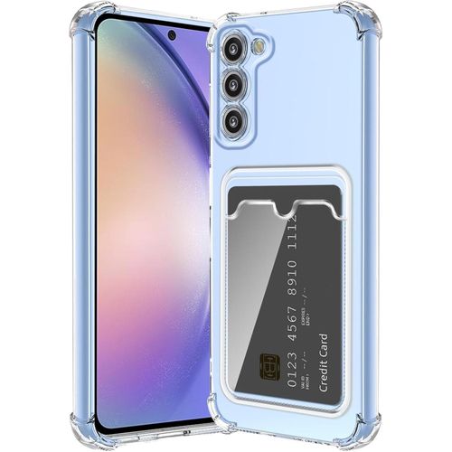حافظة حماية من اربولورو لهاتف سامسونج جالاكسي A55 مع حامل كروت، محفظة فتحات للكروت السيليكون والبولي يوريثين الحراري، شفافة فائقة النحافة وناعمة وممتصة للصدمات ومضادة للخدش