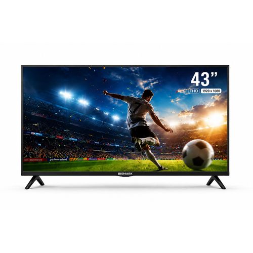 شاشة بيسمارك سمارت 43 بوصة FHD Google TV أندرويد 14 - واي فاي Wi-Fi - بلوتوث Bluetooth - Google Assistant - Screen Cast - 2 HDMI - USB - ضمان ذهبي سنتين