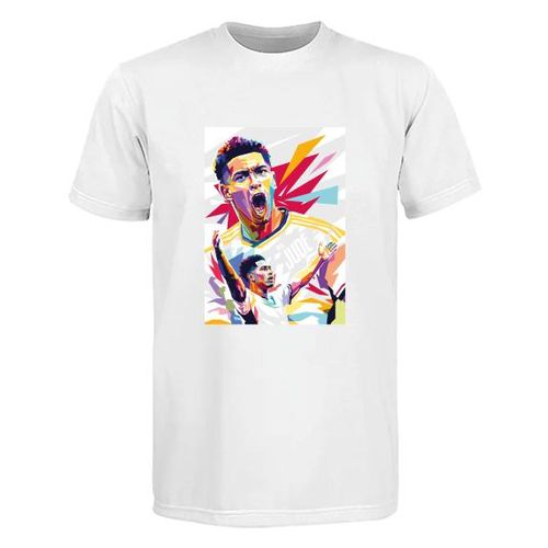 White cotton t-shirt football super star