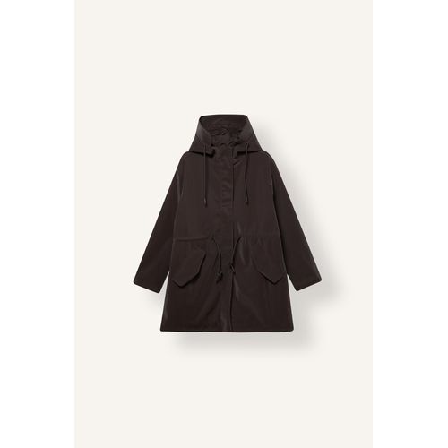 Regular Fit Faux Leather Raincoat