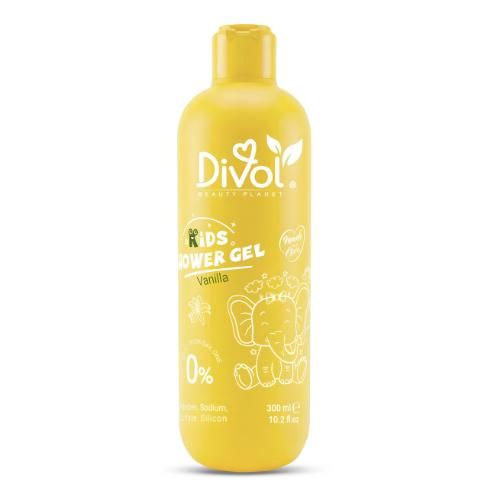 Kids Shower Gel, Vanilla, Safe From Day One 0%, Paraben, Sodium, Sulfate, Silicon - 300ML