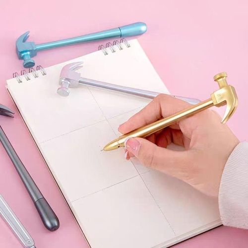Ballpoint Pens - 2-Pack Black Ballpoint Pens with a hammer tip design and fine point, perfect for writing at the office, school, work, or even for special occasions. Durable and portable.