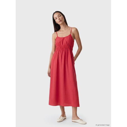 Square Neck Strappy A-Line Dress