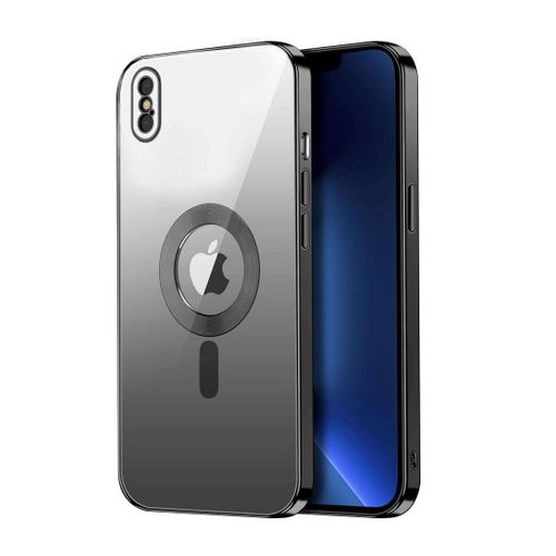 Case Compatible with iPhone XS Max Magnetic Support Magsafe Charger Wireless Anti-Scratch Shockproof Clear Lens Protector Corner Cushion Durable Full Body Protection Cover Black