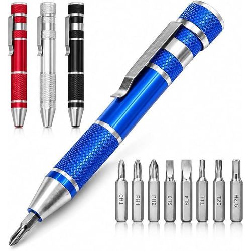 8-in-1 Multi-purpose Mini Screwdriver Set – Portable Magnetic Screwdriver for Repair and Assembly of Hand Tools