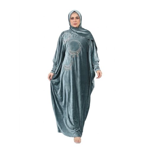 Luxury Black Abaya with Classic Embroidered Bead Design, Suitable for Formal & Daily Occasions, Elegant Black Color