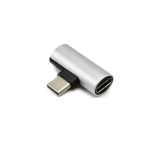 2 in 1 Type-C USB-C Audio Charging Dual Type-C Splitter Charger Earphone Cable Connector Converter For Android -Silver