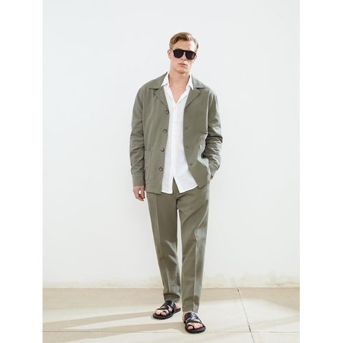 Standard Fit Linen-Look Men's Blazer Jacket