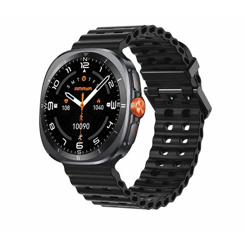 ASW-10 Smart Watch, 1.43 Super AMOLED Display, Bluetooth Calling, 100+ Sports Modes, IP68 Water Resistance, Black