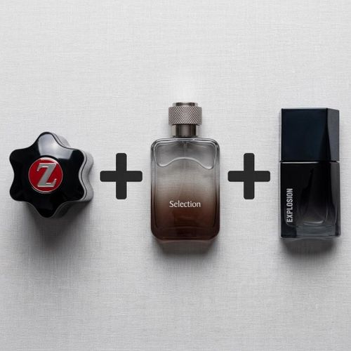 Men's Fragrance Bundle: Z 100ml, Selection 65ml & Explosion 65ml - Eau De Parfum (Pack of 3)