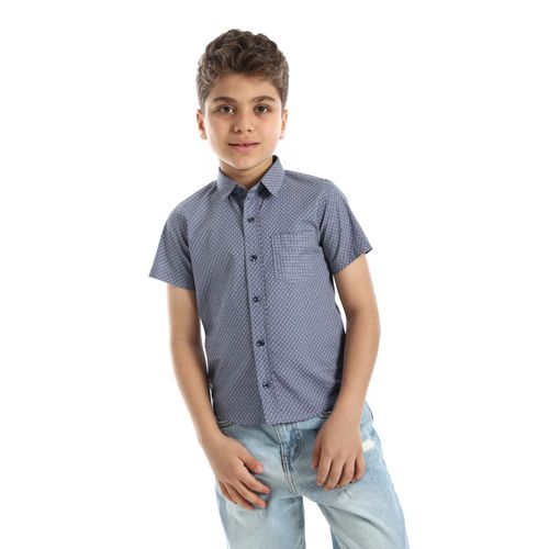 Short Sleeve Printed Shirt With Multicolour