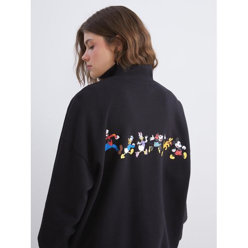 Mickey Mouse Embroidered Women's Thick Sweatshirt