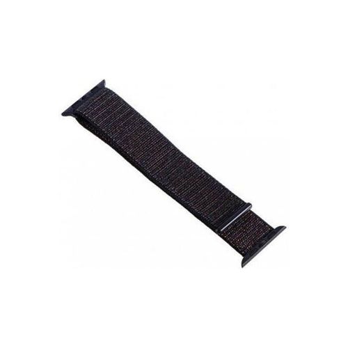 Nylon Strap Sport Watch Band Compatible With Apple Watch Series 45 4244 Mm Black