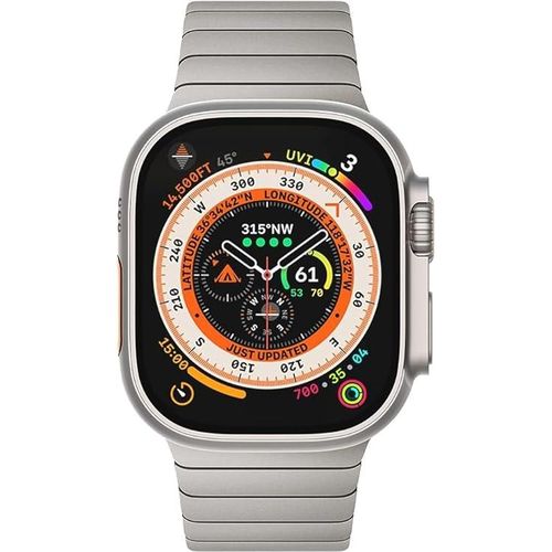 Watch Band 42mm 44mm 45mm 49mm for Apple Watch Band Metal Stainless Steel Adjustable Replacement Wristband for iWatch Ultra Series 8/7/6/5/4/3/2/1 + x 1 Removal Tool (Silver)