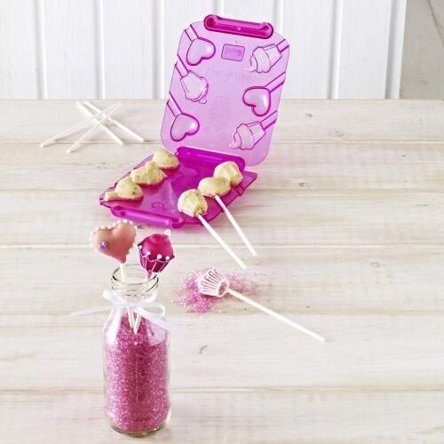Romantic Cake Pops Maker 6 Pieces Romantic Cake Pop Maker Silicone Mold (Hearts & Cupcake Designs) - Bake & Create with Ease