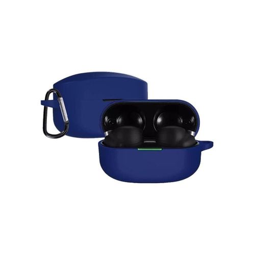Sony WF-1000XM4 Silicone Durable Shockproof Drop Proof Full Body Protective Cover for Wireless Earbuds Charging Case with Keychain Blue