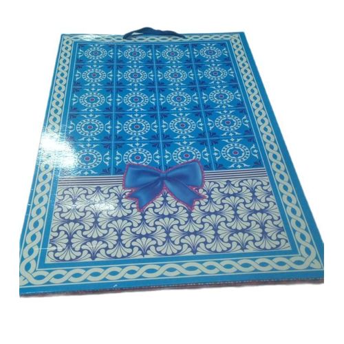 Al Noor gift bag cardboard 12 35.7 56.5 cm blue decorative squares No.8