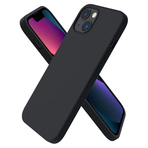 Compatible with iPhone 1314 Case 61 Slim Liquid Silicone 3 Layers Full Covered Soft Gel Rubber Case Cover 61 inch-Black