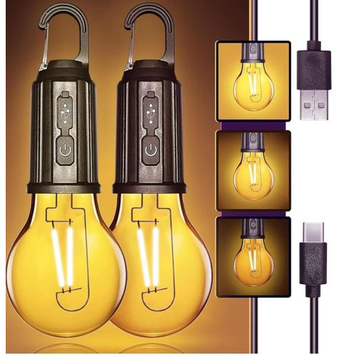 Portable Rechargeable LED Camping and Emergency Bulb Lamp