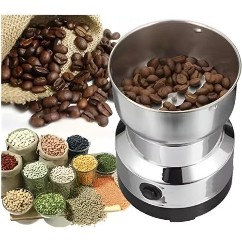 Electric Spice Grinder - Portable Stainless Steel 300W Mill with Four Blades for Coffee Beans, Spices, and Herbal Ingredients, Stylish Design Perfect for Modern Kitchens