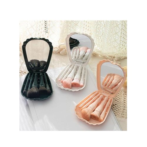 makeup brush set with mirror, makeup brush set for lipstick and eyeshadow, cream brush, beauty tool, multi-colored (multi-colored)