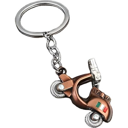 Keyring - Chic Copper Finish Italian Scooter Shape Key Holder, Ideal for Adding a Unique Touch to Your Keys or Gifting a Stylish Surprise to Friends