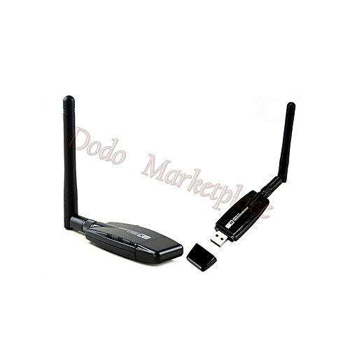 اشتري Generic USB Wireless Adapter with Antenna 300 Mbps- N - 802.11 b/g/n 2.4GHz - Black في مصر