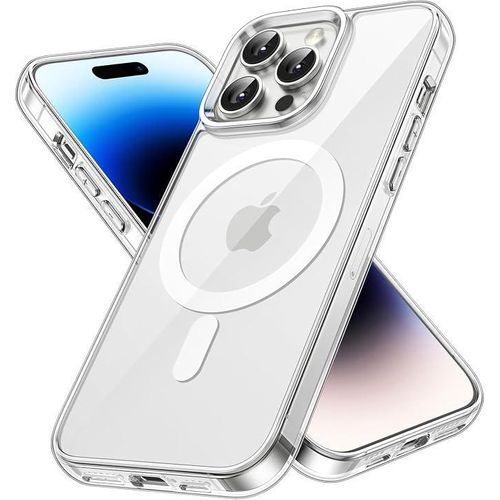 Case for iPhone 14 Pro Max, Compatible with MagSafe, Clear Anti-Yellowing Slim Protective Phone Case, Compatible with Wireless Charging, Shockproof Military Grade Protection