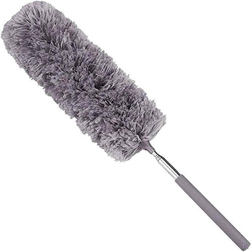 Microfiber Duster with Extension Pole with Protective Head Cap – No Scratch to Ceiling,Extra Long 100 inches Feather Duster for Cleaning High Ceiling Fan,Interior Roof,Cobweb,Gap Dust (B)